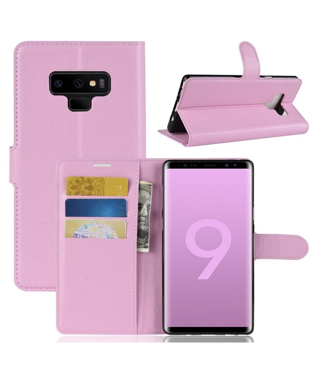 Lichtroze Bookcase Hoesje voor de Samsung Galaxy Note 9