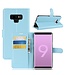 Lichtblauw Bookcase Hoesje voor de Samsung Galaxy Note 9
