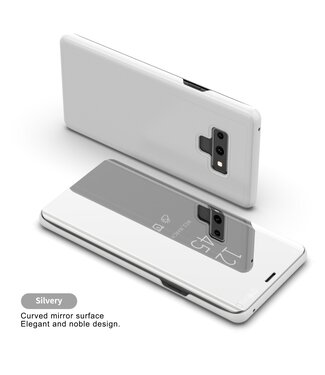 Zilver Mirror Bookcase Hoesje Samsung Galaxy Note 9