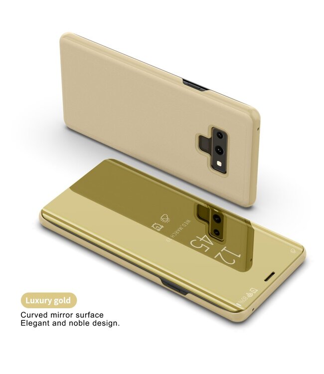 Goud Mirror Bookcase Hoesje voor de Samsung Galaxy Note 9