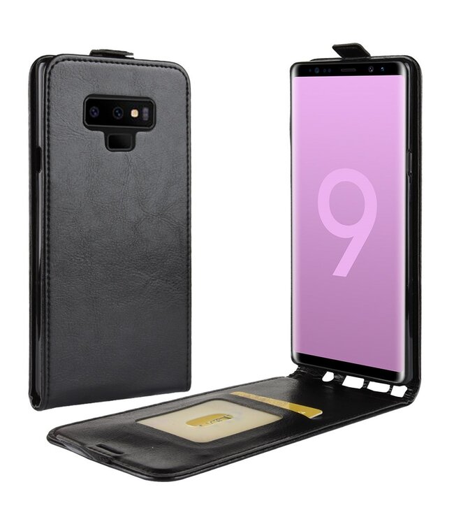 Zwart Flipcase Hoesje voor de Samsung Galaxy Note 9