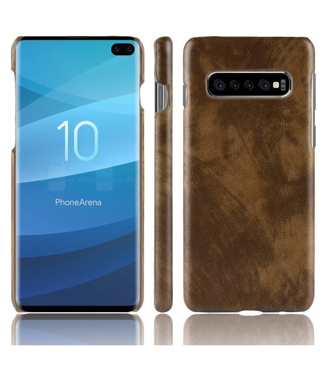 Bruin Hardcase Hoesje voor de Samsung Galaxy S10 Plus