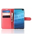 Rood Bookcase Hoesje voor de Samsung Galaxy S10 Plus