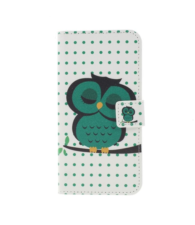 Groene Uil Bookcase Hoesje voor de Samsung Galaxy S10 Plus