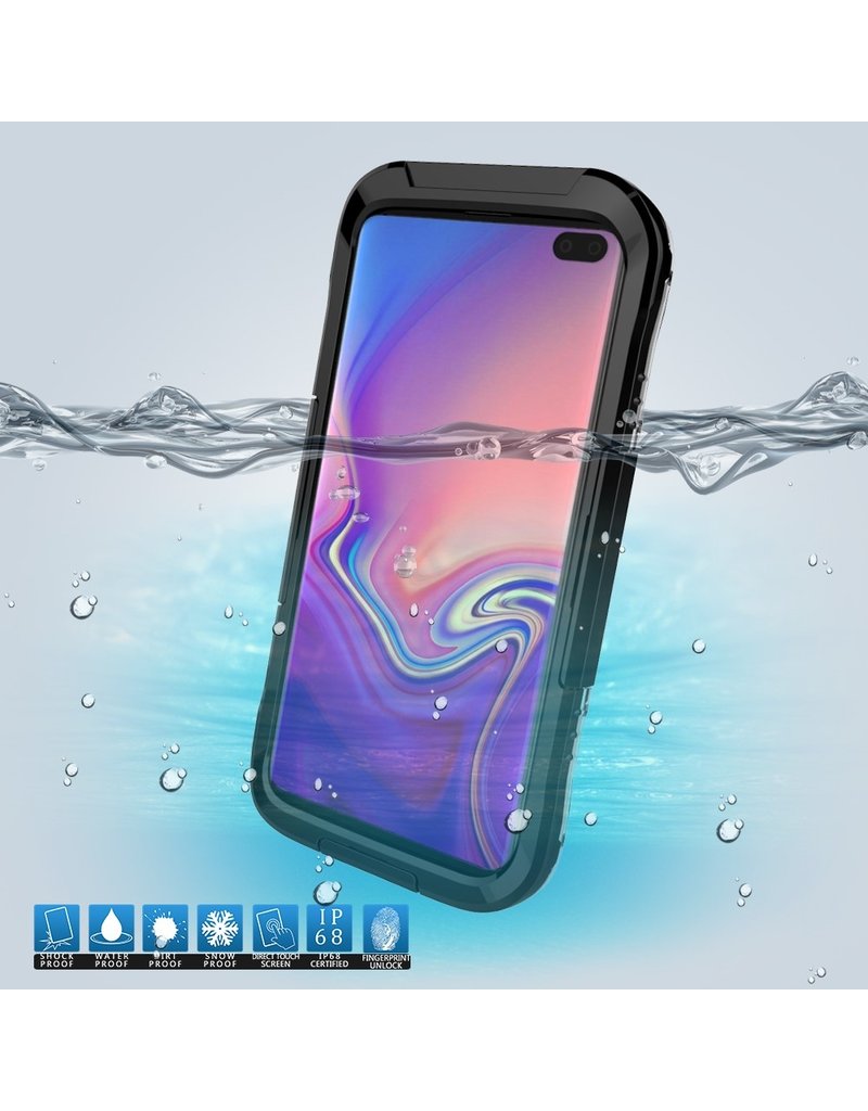 Zwart Waterdicht Samsung Galaxy S10 - Telefoonhoesjestore.nl