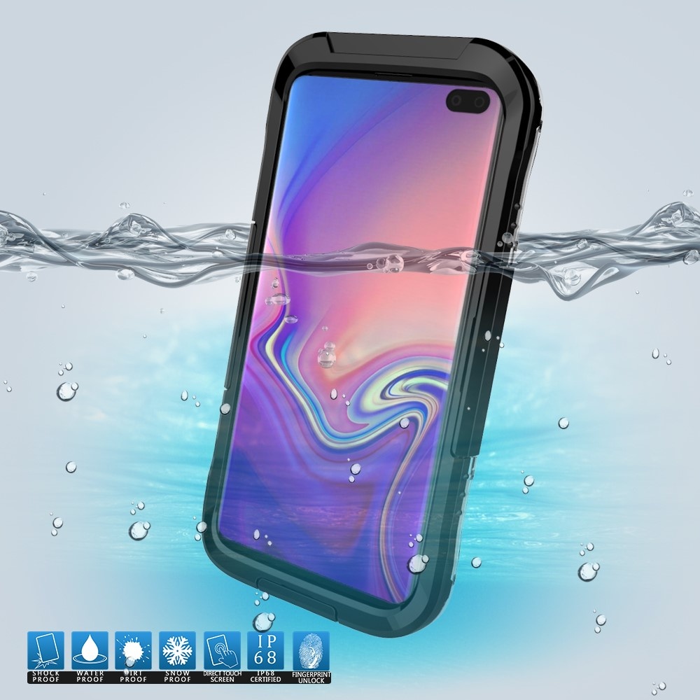 Zwart Waterdicht Samsung Galaxy S10 - Telefoonhoesjestore.nl