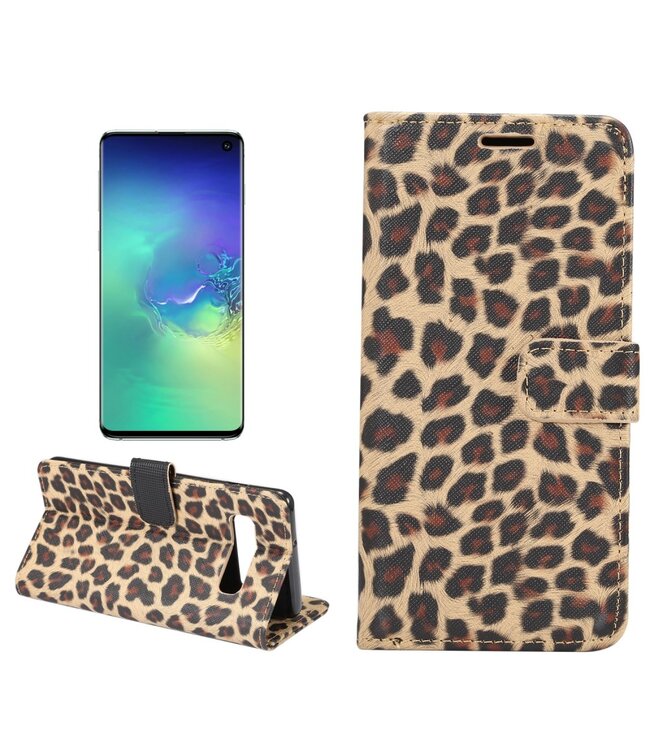 Luipaard Bookcase Hoesje voor de Samsung Galaxy S10 Plus