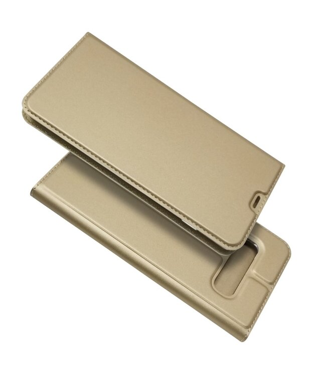 Goud Bookcase Hoesje voor de Samsung Galaxy S10 Plus