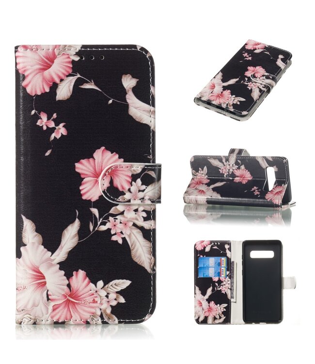 Bloemen Bookcase Hoesje voor de Samsung Galaxy S10 Plus