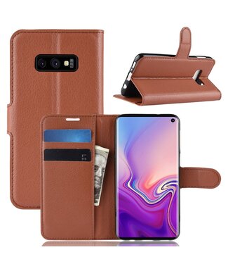 Bruin Bookcase Hoesje Samsung Galaxy S10e