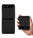 Zwart Lychee Backcover Hoesje voor de Samsung Galaxy Z Flip