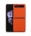 Oranje Lychee Backcover Hoesje voor de Samsung Galaxy Z Flip