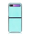 Lichtblauw Krokodillenleer Hardcase Hoesje voor de Samsung Galaxy Z Flip