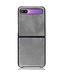 Grijs Lychee Hardcase Hoesje voor de Samsung Galaxy Z Flip