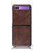 Bruin Lychee Hardcase Hoesje voor de Samsung Galaxy Z Flip