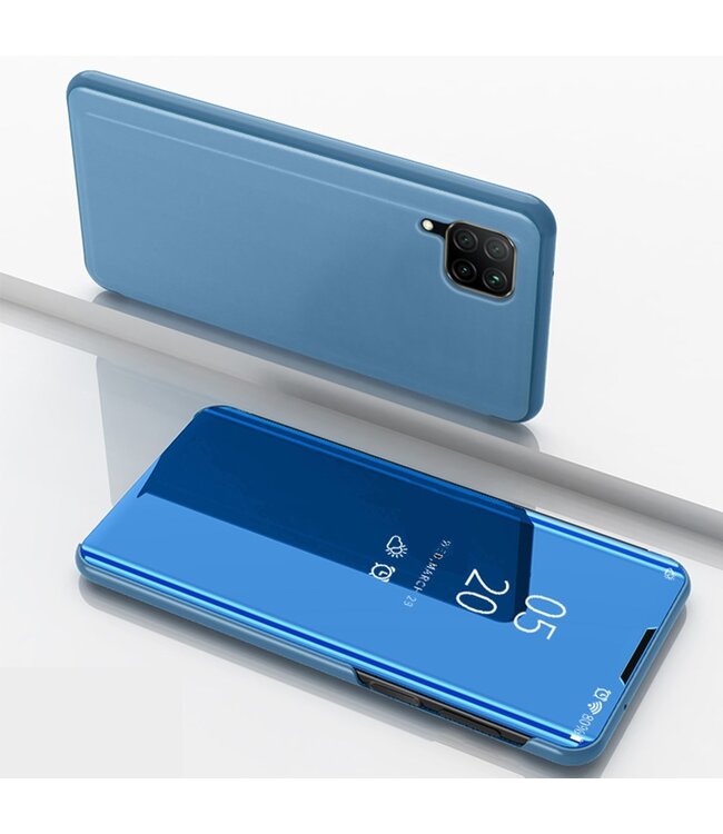 Blauw Spiegel Bookcase Hoesje voor de Huawei P40 Lite