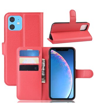 Rood Lychee Bookcase Hoesje iPhone 11