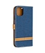 Blauw Canvas Bookcase Hoesje voor de iPhone 11