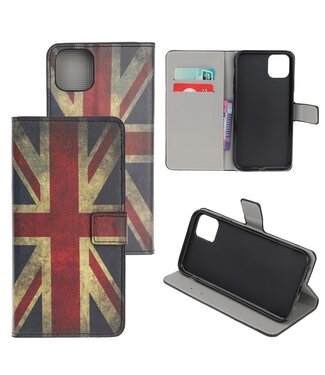 Engelse Vlag Vintage Bookcase Hoesje iPhone 11