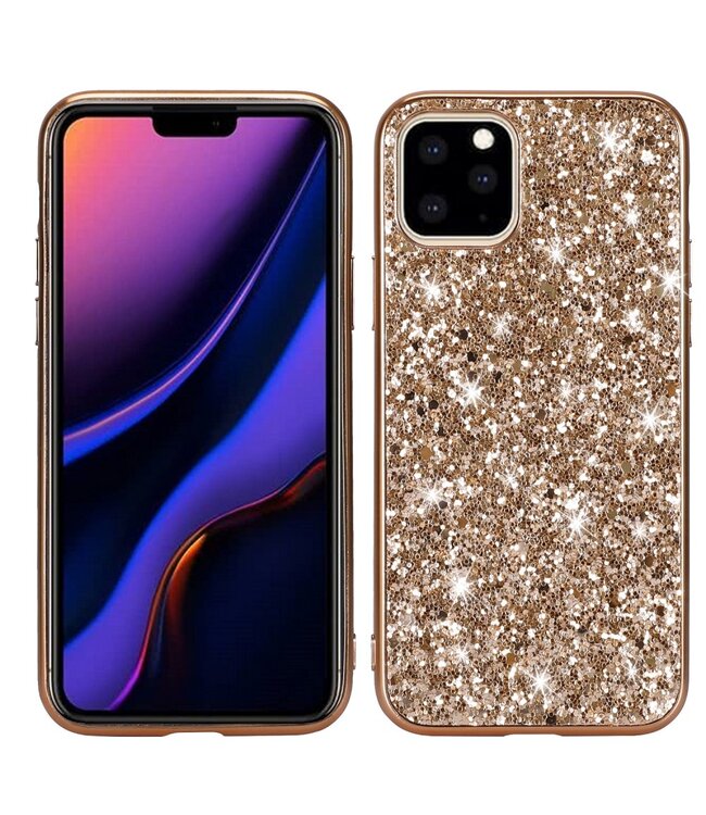 Goud Glitters Backcover Hoesje voor de iPhone 11