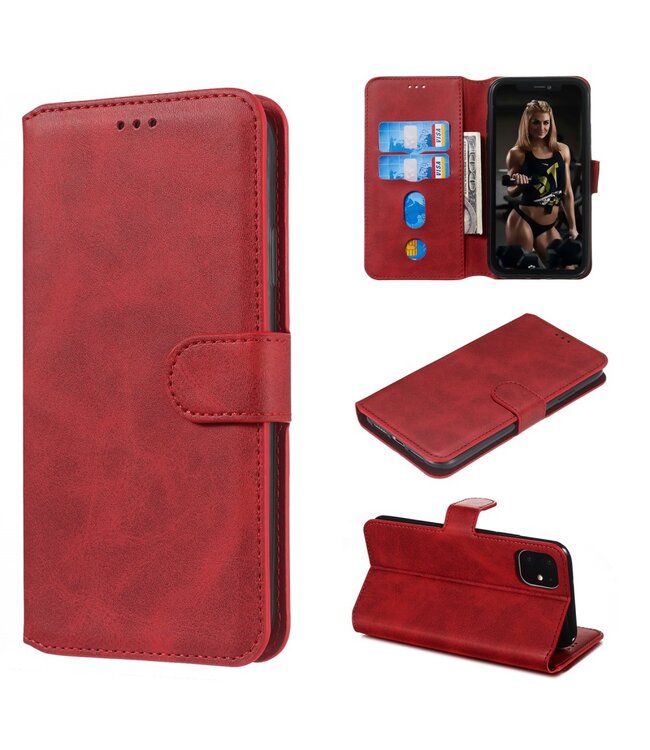 Rood Bookcase Hoesje voor de iPhone 11