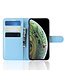 Lichtblauw Lychee Bookcase Hoesje voor de iPhone 11 Pro