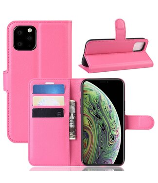 Roze Lychee Bookcase Hoesje iPhone 11 Pro