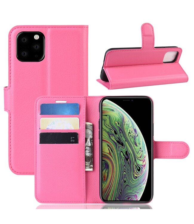 Roze Lychee Bookcase Hoesje voor de iPhone 11 Pro