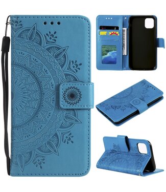 Blauw Mandala Bookcase Hoesje iPhone 11 Pro