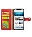 Rood Krokodillenleer Bookcase Hoesje voor de iPhone 11 Pro