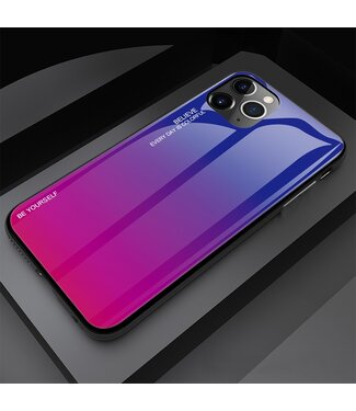 Roze/Blauw Backcover Hoesje iPhone 11 Pro