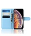 Lichtblauw Lychee Bookcase Hoesje voor de iPhone 11 Pro Max
