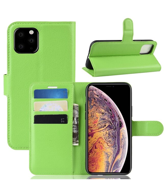 Groen Lychee Bookcase Hoesje voor de iPhone 11 Pro Max