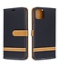 Zwart Canvas Bookcase Hoesje voor de iPhone 11 Pro Max