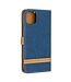 Blauw Canvas Bookcase Hoesje voor de iPhone 11 Pro Max