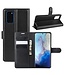 Zwart Lychee Bookcase Hoesje voor de Samsung Galaxy S20