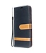 Zwart Canvas Bookcase Hoesje voor de Samsung Galaxy S20