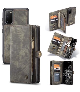 CaseMe Grijs Vintage Bookcase Hoesje Samsung Galaxy S20