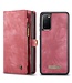 CaseMe Caseme Rood Vintage Bookcase Hoesje voor de Samsung Galaxy S20