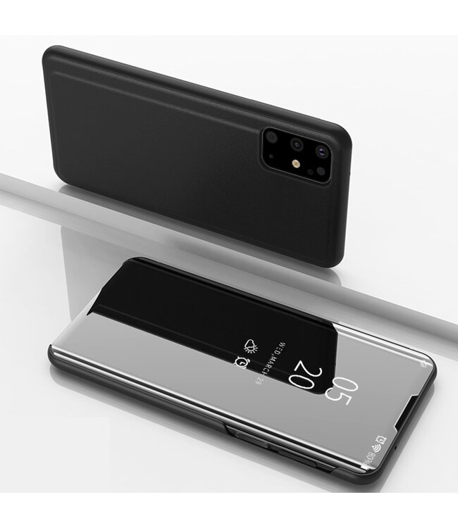 Zwart Spiegel Bookcase Hoesje voor de Samsung Galaxy S20 Plus