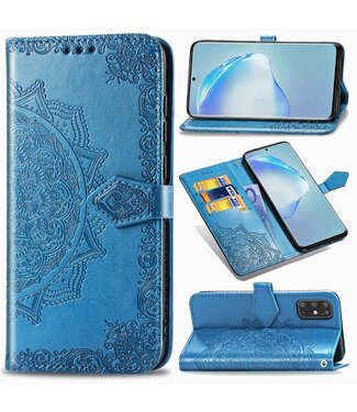 Blauw/Paars Mandala Bookcase Hoesje Samsung Galaxy S20 Plus