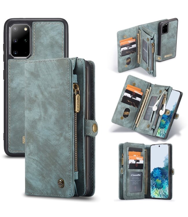 CaseMe Caseme Blauw Vintage Bookcase Hoesje voor de Samsung Galaxy S20 Plus