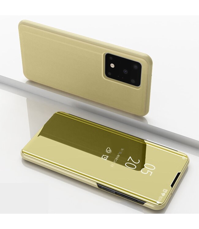 Goud Spiegel Bookcase Hoesje voor de Samsung Galaxy S20 Ultra