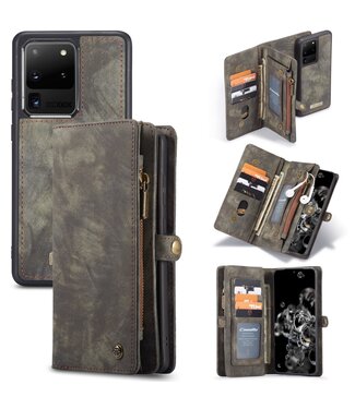 CaseMe Grijs Bookcase Hoesje Samsung Galaxy S20 Ultra