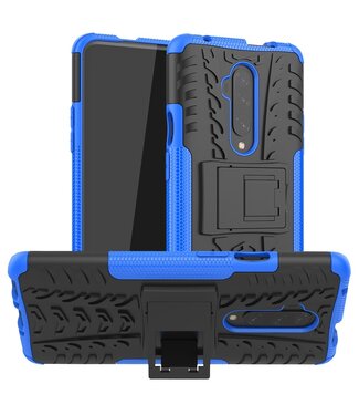 Zwart/Blauw Hybrid Hoesje OnePlus 7T Pro