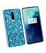 Blauw Glitters Backcover Hoesje voor de OnePlus 7T Pro