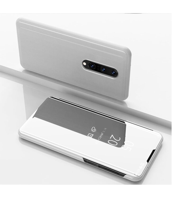 Wit Spiegel Bookcase Hoesje voor de OnePlus 8