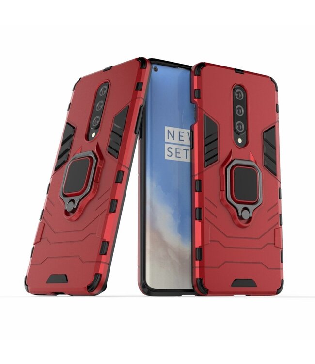 Rood Hybrid Hoesje voor de OnePlus 8