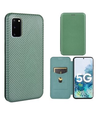 Groen Slim Bookcase Hoesje Samsung Galaxy S20 FE