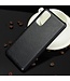 Zwart Litchee Hardcase Hoesje voor de Samsung Galaxy S20 FE